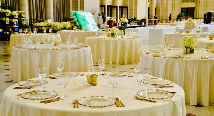 clear wine glasses on table